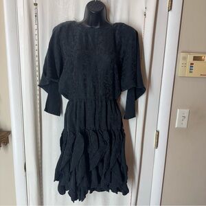 Vintage St. Gillian Silk Ruffled Dress